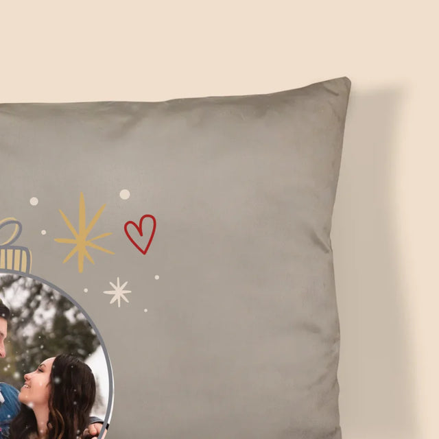 La Photo Et Un Texte: Joyeux Noël, Boule - Coussin