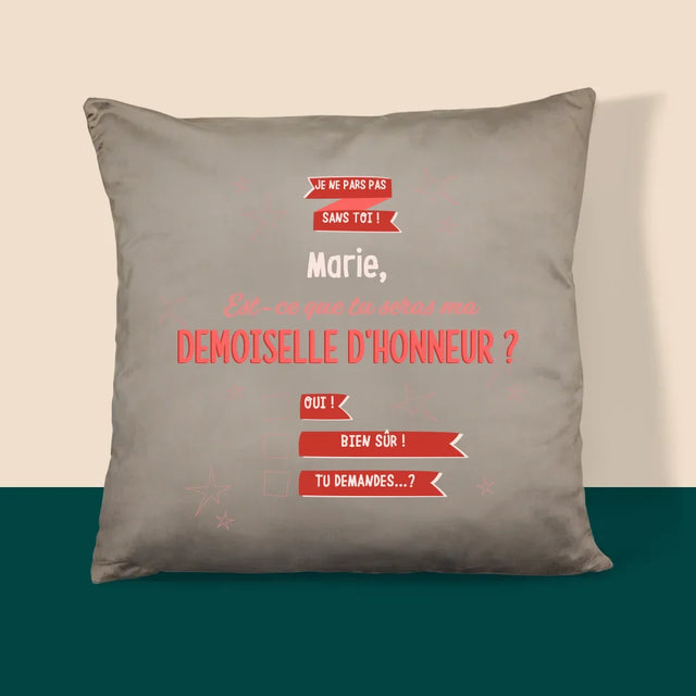 Le Prénom Et Un Texte: Je Ne Pars Pas Sans Toi - Coussin