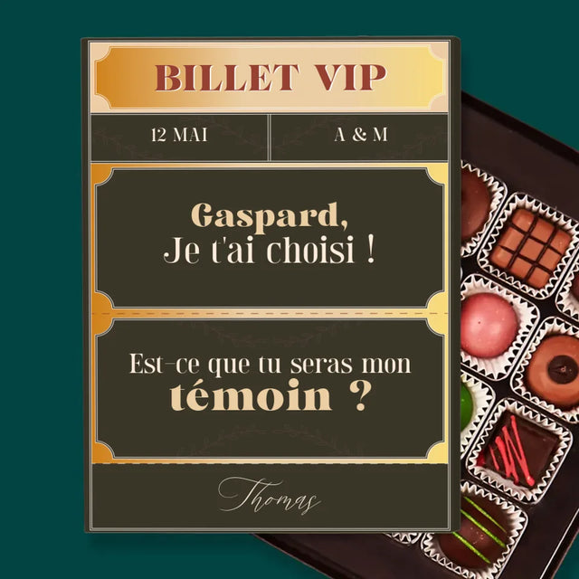 Le Prénom Et Un Texte: Billet Vip Témoin - Pralines