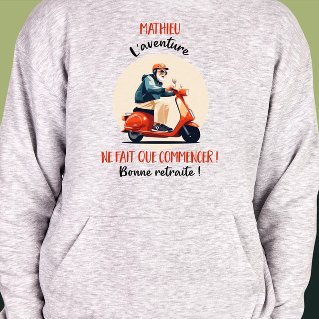 Le Prénom Et Un Texte: L'Aventure Ne Fait Que Commencer - Sweat À Capuche Pour Hommes