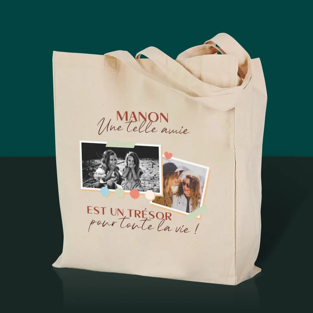 Le Collage Photo: Amie Un Trésor - Sac En Toile