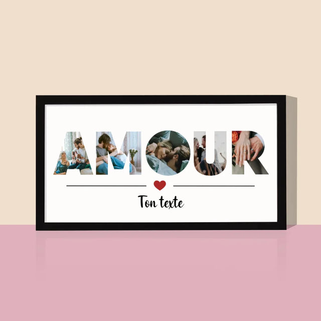 Collage Photo De Lettre: L'Amour De Tes Photo - Impression Encadrée 20X40