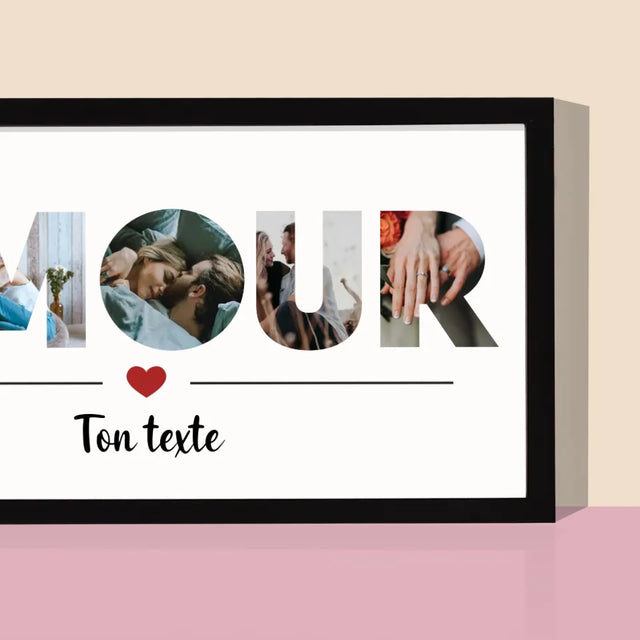 Collage Photo De Lettre: L'Amour De Tes Photo - Impression Encadrée 20X40