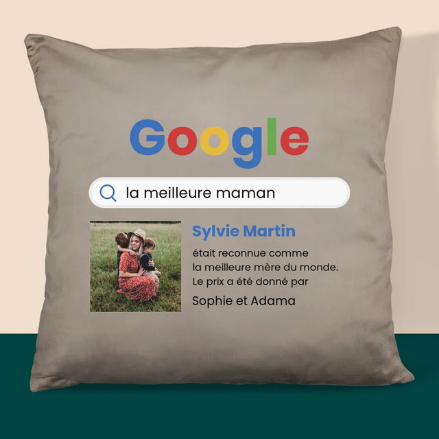 La Photo Et Un Texte: Meilleure Maman, Le Résultat Google - Coussin
