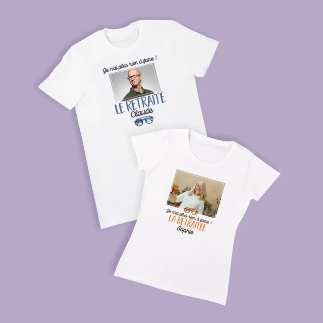 Photo Et Texte: Je N'Ai Rien À Faire ! Retraités - T-Shirts Pour Couples
