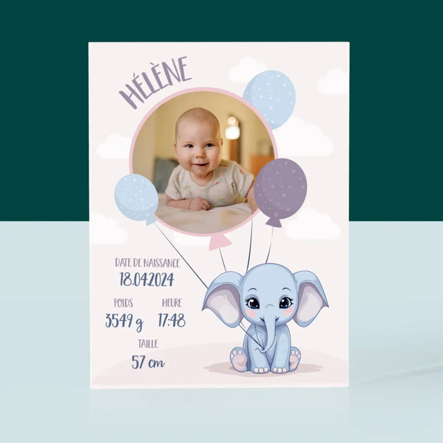 Acte De Naissance De L'Enfant: Métrique, L'Éléphant - Bloc Acrylique