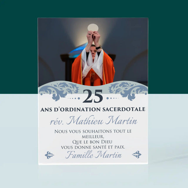 La Photo Et Un Texte: Jubilé De L'Ordination Sacerdotale - Bloc Acrylique