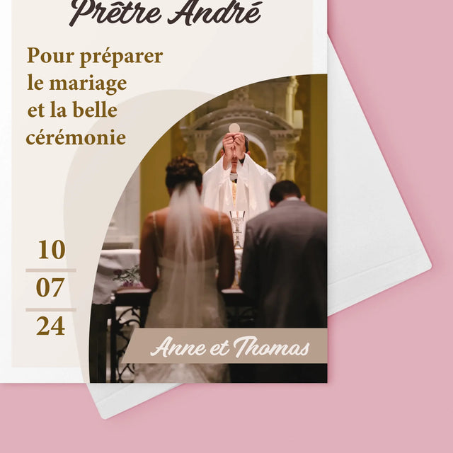 La Photo Et Un Texte: Remerciements Au Prêtre Mariage - Carte De Vœux
