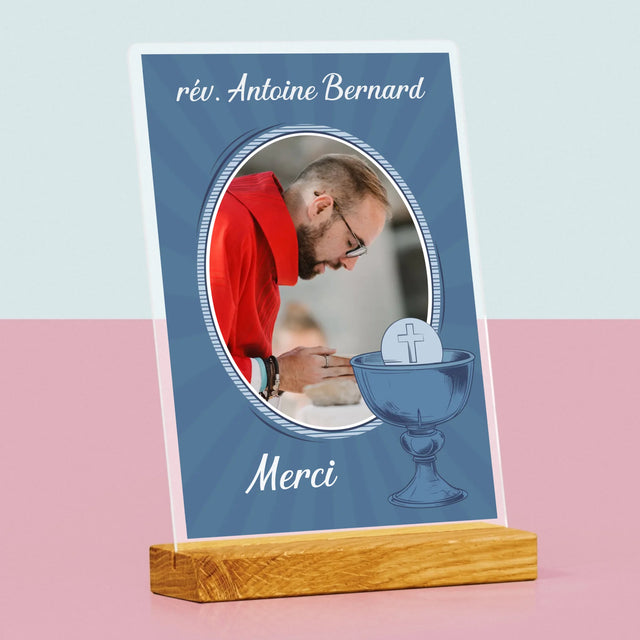 Le Prénom Et Un Texte: Prêtre Merci - Impression Sur Verre Acrylique