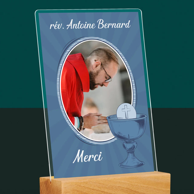 Le Prénom Et Un Texte: Prêtre Merci - Impression Sur Verre Acrylique