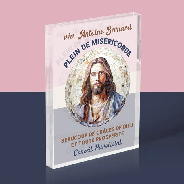Le Prénom Et Un Texte: Un Prêtre Plein De Miséricorde - Bloc Acrylique