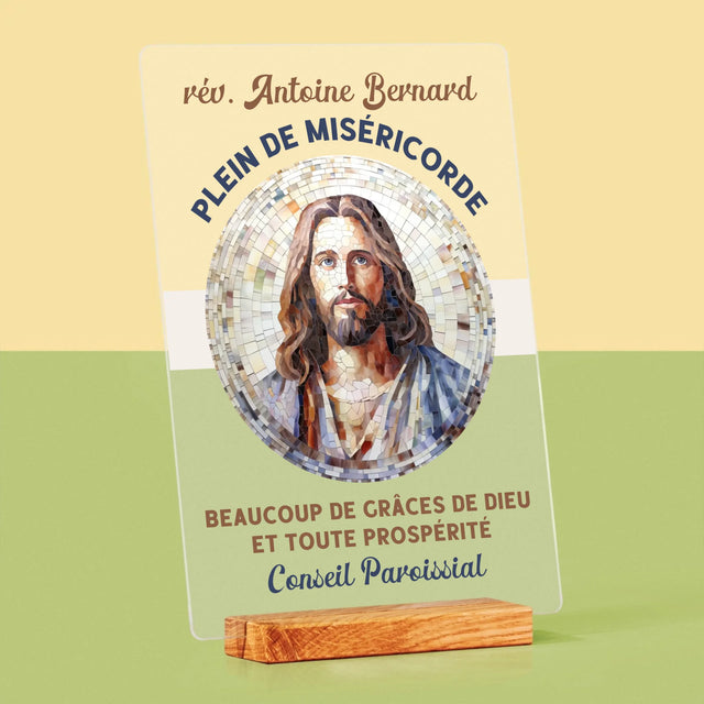 Le Prénom Et Un Texte: Un Prêtre Plein De Miséricorde - Impression Sur Verre Acrylique