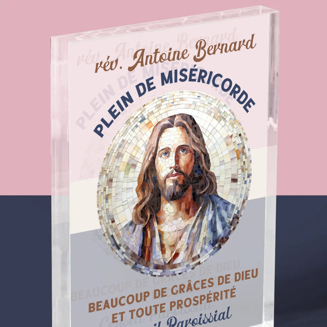 Le Prénom Et Un Texte: Un Prêtre Plein De Miséricorde - Bloc Acrylique