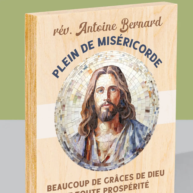 Le Prénom Et Un Texte: Un Prêtre Plein De Miséricorde - Impression Sur Bois