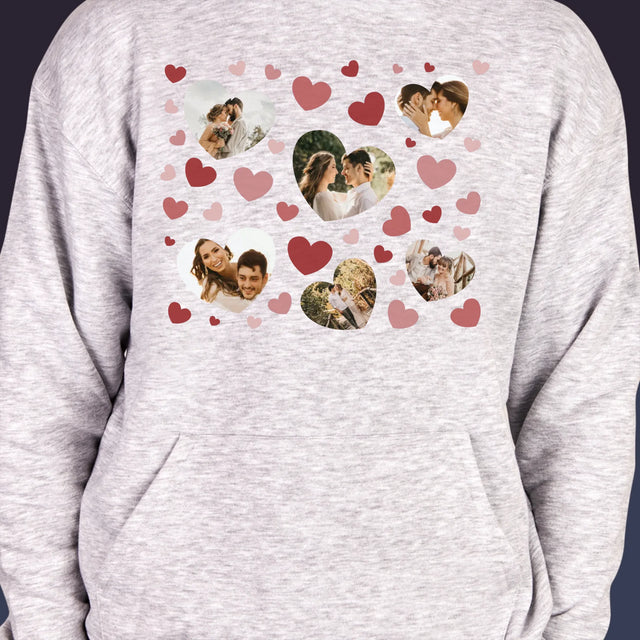 Collage Photo: Photo Des Cœurs - Sweat À Capuche Pour Hommes