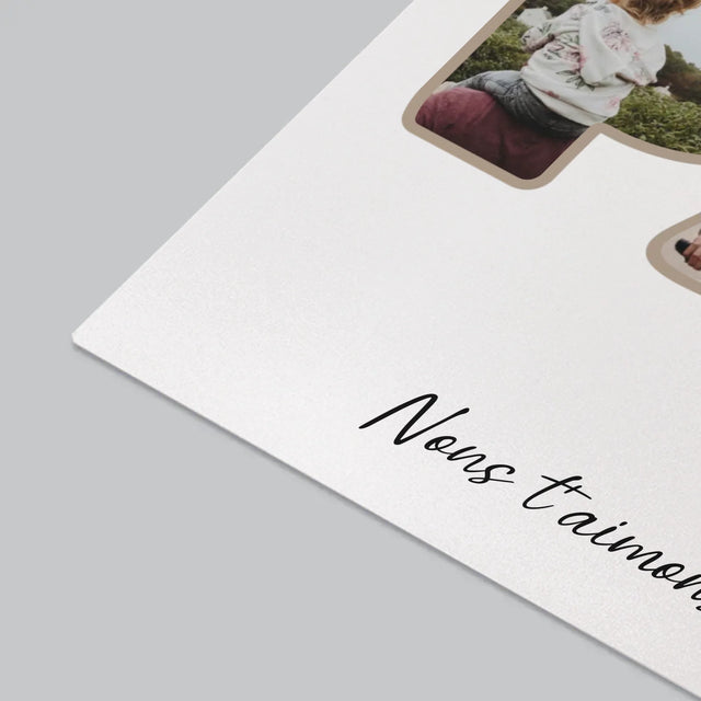 Collage Photo De Lettre: Notre Papa Est Le Meilleur - Sous-Main Bureau