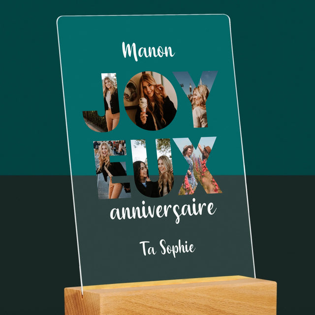 Collage Photo De Lettre: Cent Ans De Tes Photos - Impression Sur Verre Acrylique