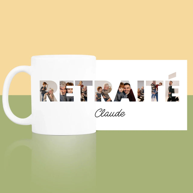 Collage Photo De Lettre: Retraité - Le Mug