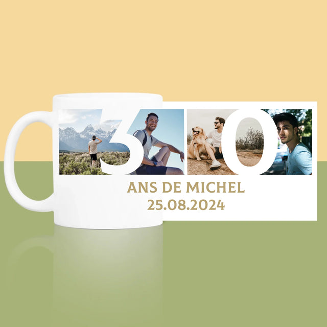 Le Collage Photo: 30 Ans Chiffre Photos - Le Mug