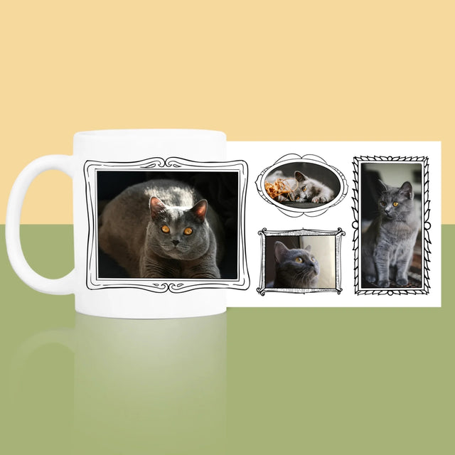 Le Collage Photo: Un Mur D'Exposition Avec Un Animal - Le Mug