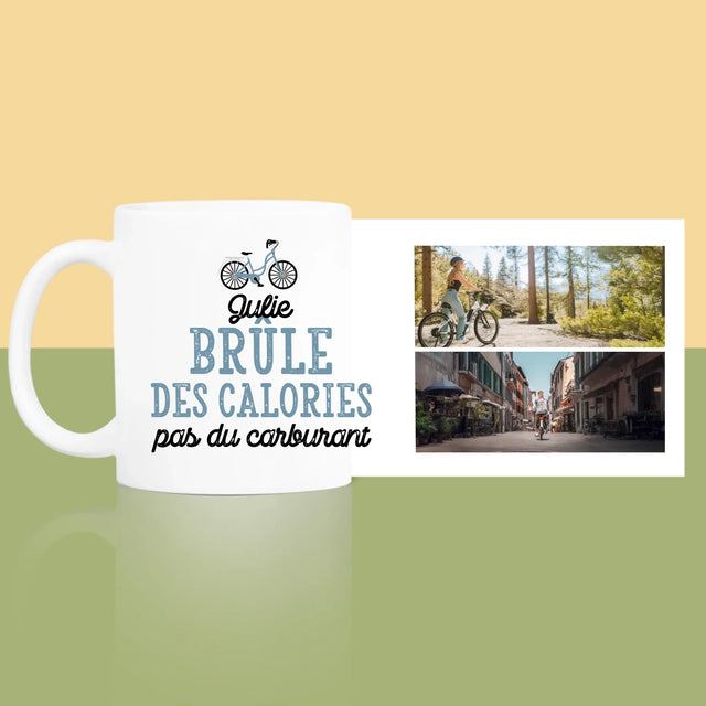 Le Collage Photo: Brûle Des Calories, Pas Du Carburant - Le Mug