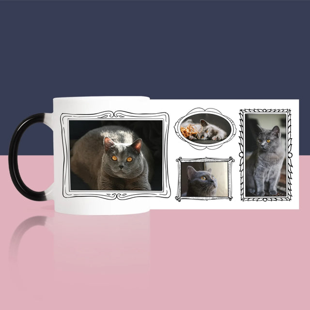 Le Collage Photo: Un Mur D'Exposition Avec Un Animal - Le Mug