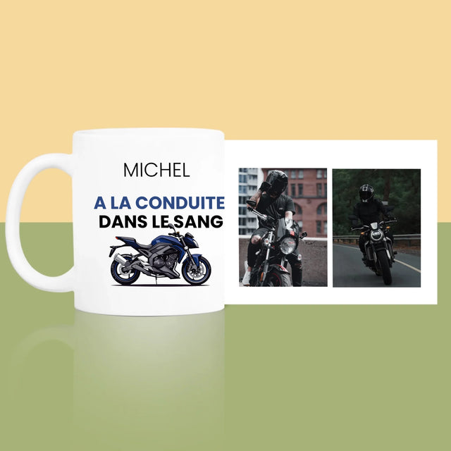 Le Collage Photo: La Conduite Dans Le Sang - Le Mug