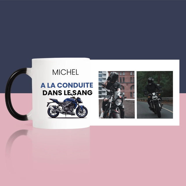 Le Collage Photo: La Conduite Dans Le Sang - Le Mug