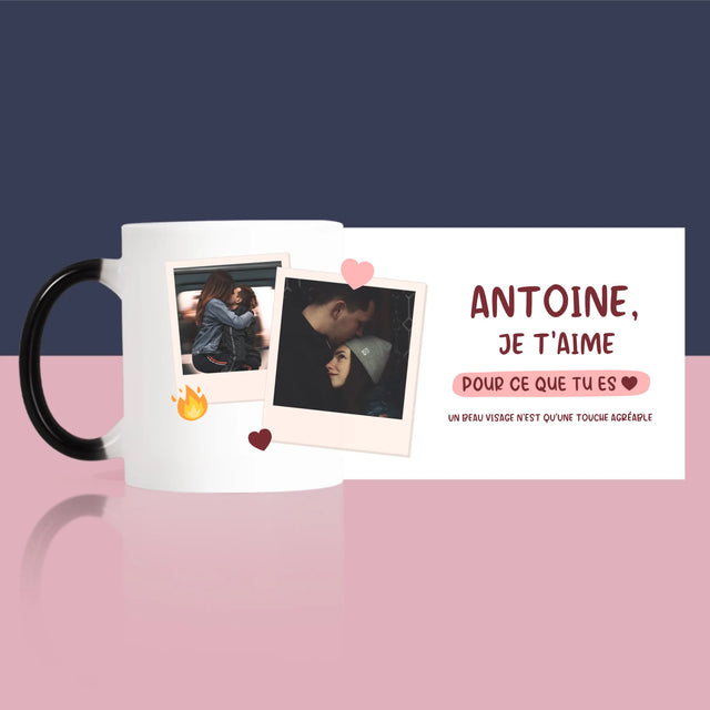 Le Collage Photo: Je T'Aime Pour Ce Que Tu Es - Le Mug