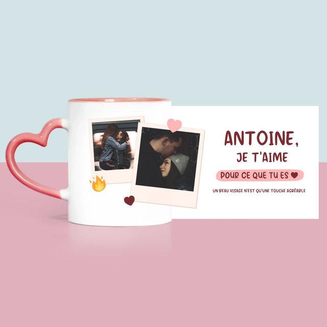 Le Collage Photo: Je T'Aime Pour Ce Que Tu Es - Le Mug