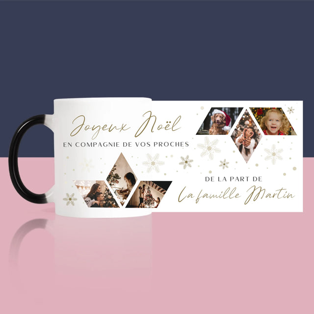 Le Collage Photo: Joyeux Noël Flocon De Neige - Le Mug