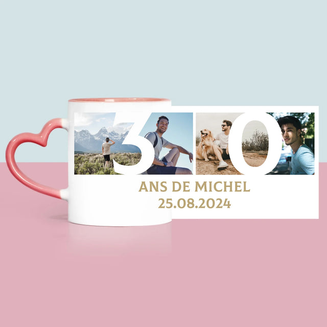 Le Collage Photo: 30 Ans Chiffre Photos - Le Mug