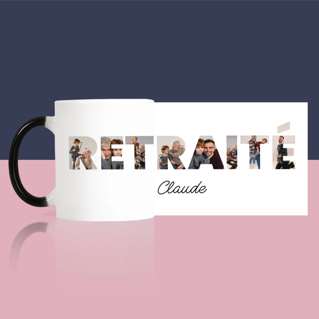 Collage Photo De Lettre: Retraité - Le Mug