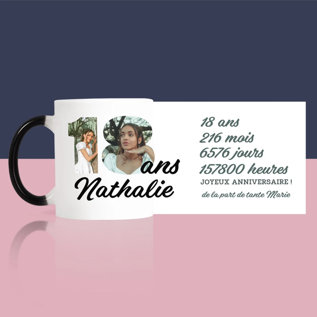 Collage Photo De Lettre: 18 Ans Compte À Rebours - Le Mug