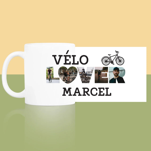 Collage Photo De Lettre: Vélo Lover - Le Mug