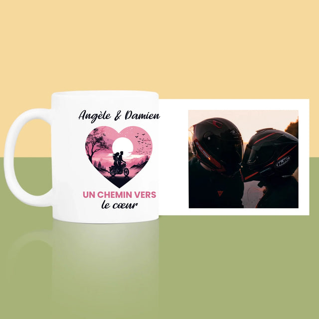 Le Collage Photo: Un Chemin Vers Le Cœur - Le Mug