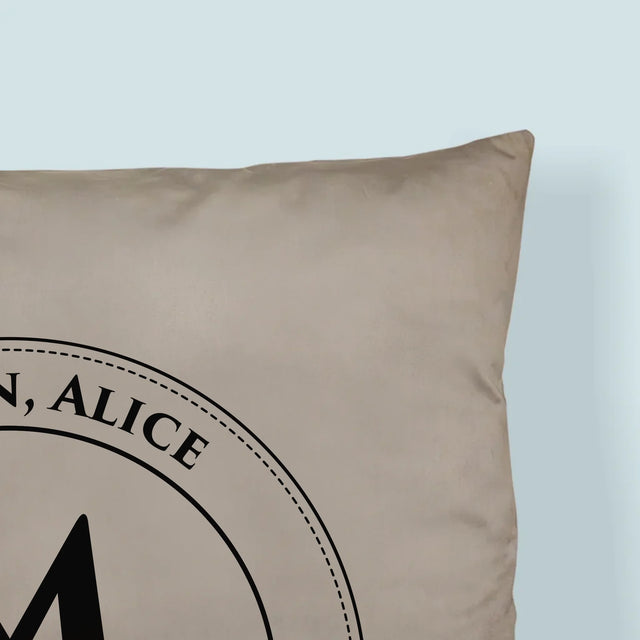 Le Monogramme: Monogramme Familial 2 - Coussin