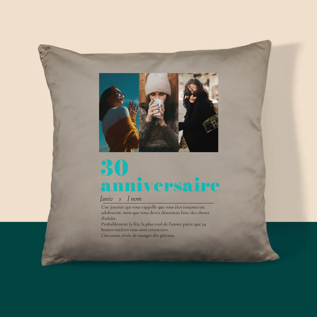 Le Collage Photo: 30E Anniversaire, Définition - Coussin