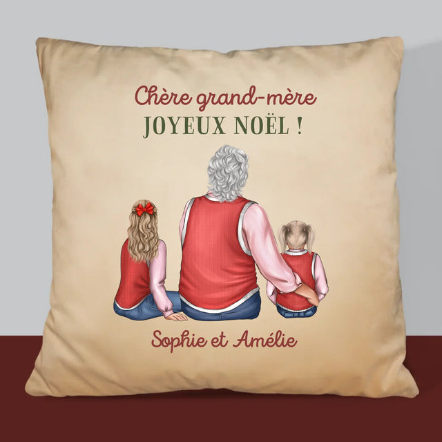 La Création Du Personnage: Chère Mamie Joyeux Noël - Coussin