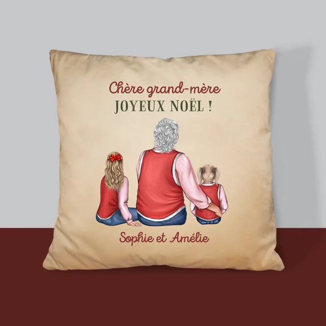 La Création Du Personnage: Chère Mamie Joyeux Noël - Coussin