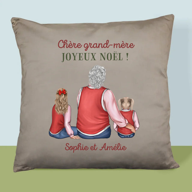 La Création Du Personnage: Chère Mamie Joyeux Noël - Coussin