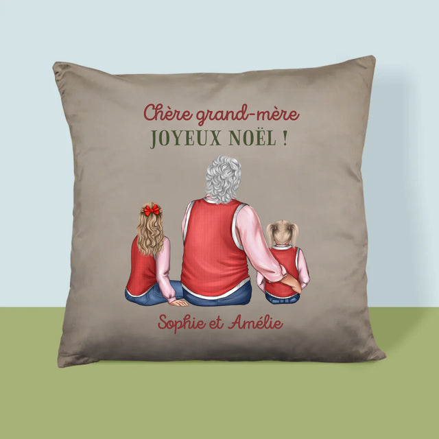 La Création Du Personnage: Chère Mamie Joyeux Noël - Coussin