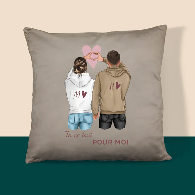 La Création Du Personnage: Couple Cœur - Coussin