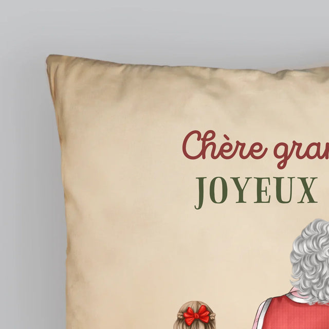La Création Du Personnage: Chère Mamie Joyeux Noël - Coussin