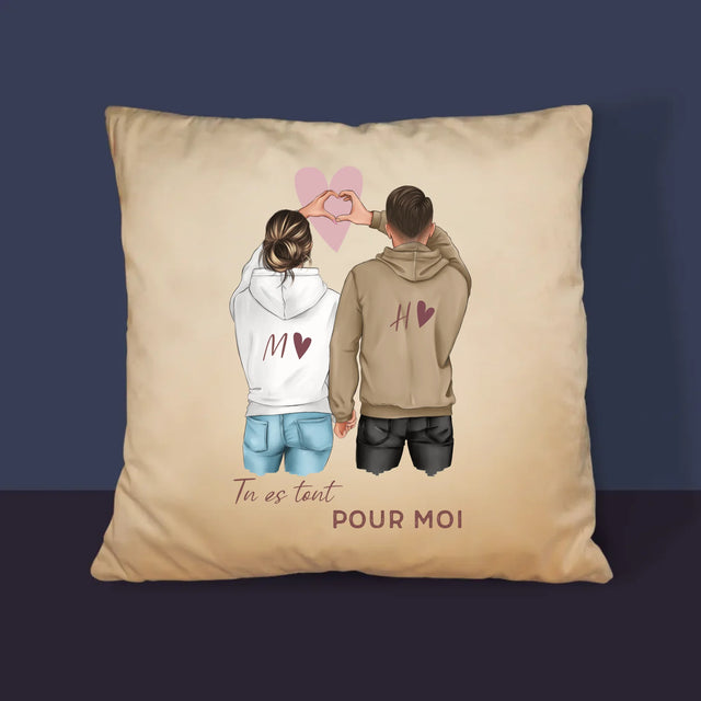 La Création Du Personnage: Couple Cœur - Coussin