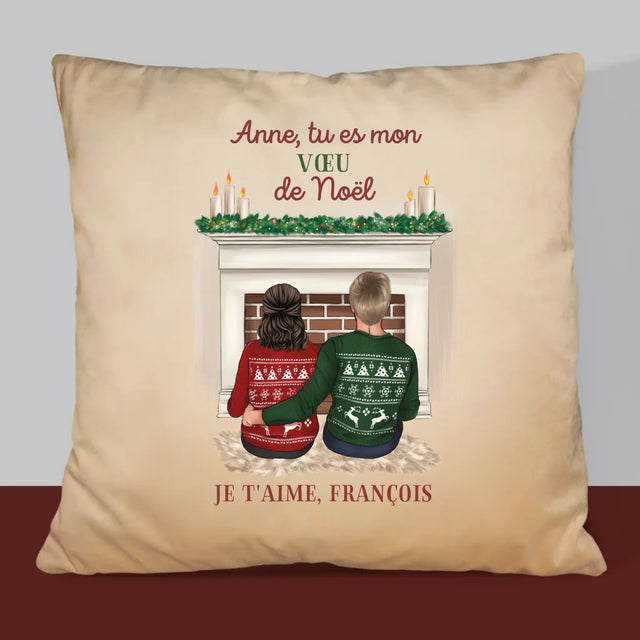 La Création Du Personnage: Couple De Noël - Coussin