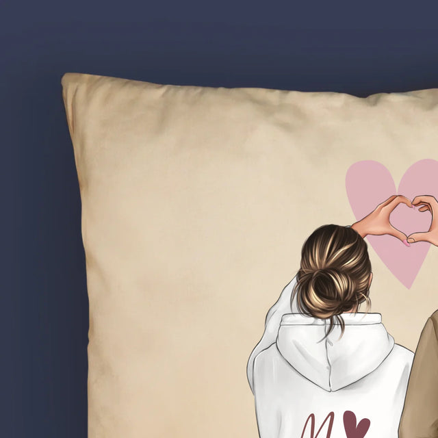 La Création Du Personnage: Couple Cœur - Coussin