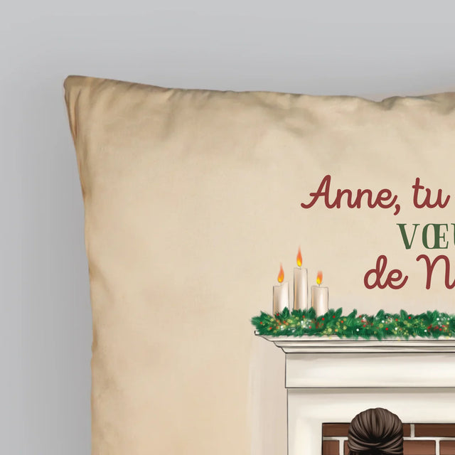La Création Du Personnage: Couple De Noël - Coussin