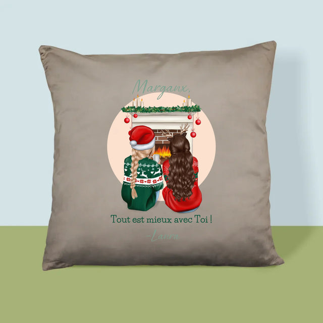La Création Du Personnage: Les Meilleures Amies À Noël - Coussin