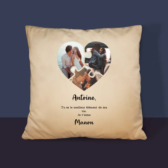 Le Collage Photo: Puzzle De La Saint-Valentin - Coussin